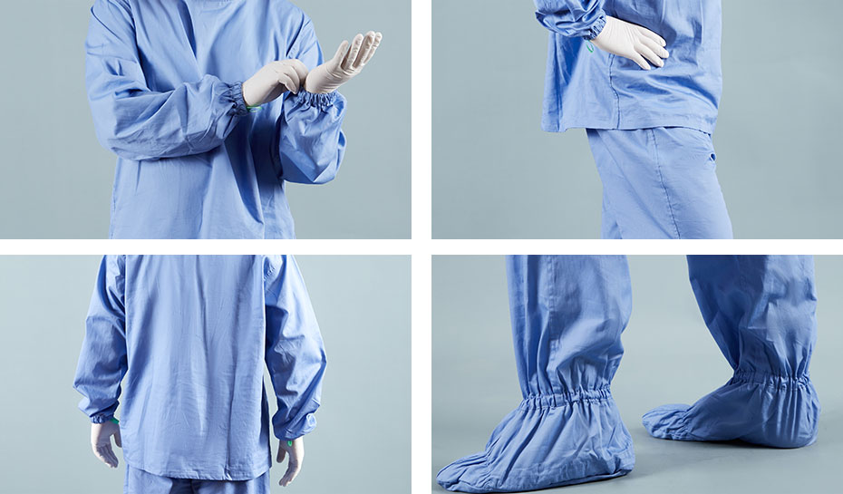 耐高温洁净内服,无菌内衣外衣,分体服套装连脚套