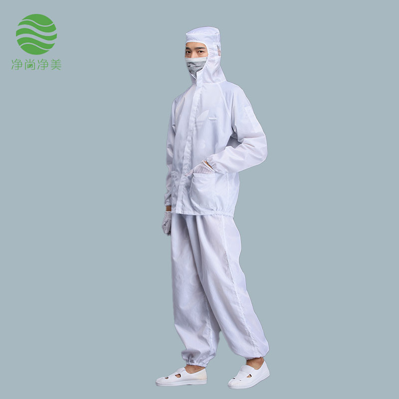 无尘服分体套装，防静电连帽分体服，电子厂工服，车间工服