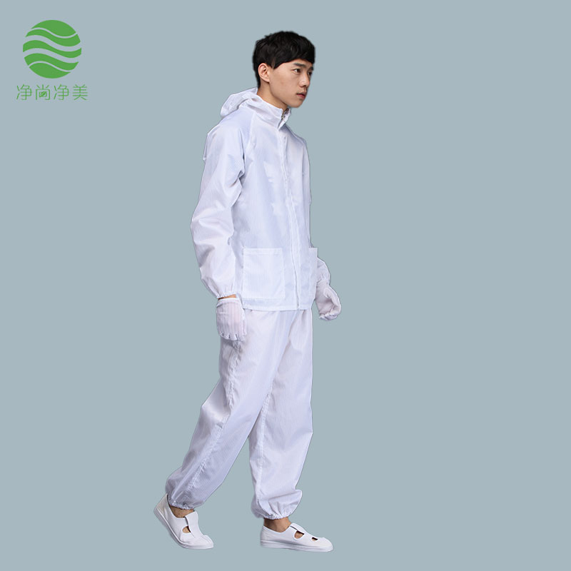 无尘服分体套装，防静电连帽分体服，电子厂工服，车间工服