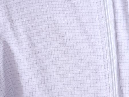 防静电服四连体，防静电连体服,耐高温洁净服,无尘服，连帽连脚套直拉链款%涤