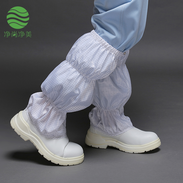 洁净鞋防砸高筒靴PU底皮革鞋面鞋筒0.5网格涤纶
